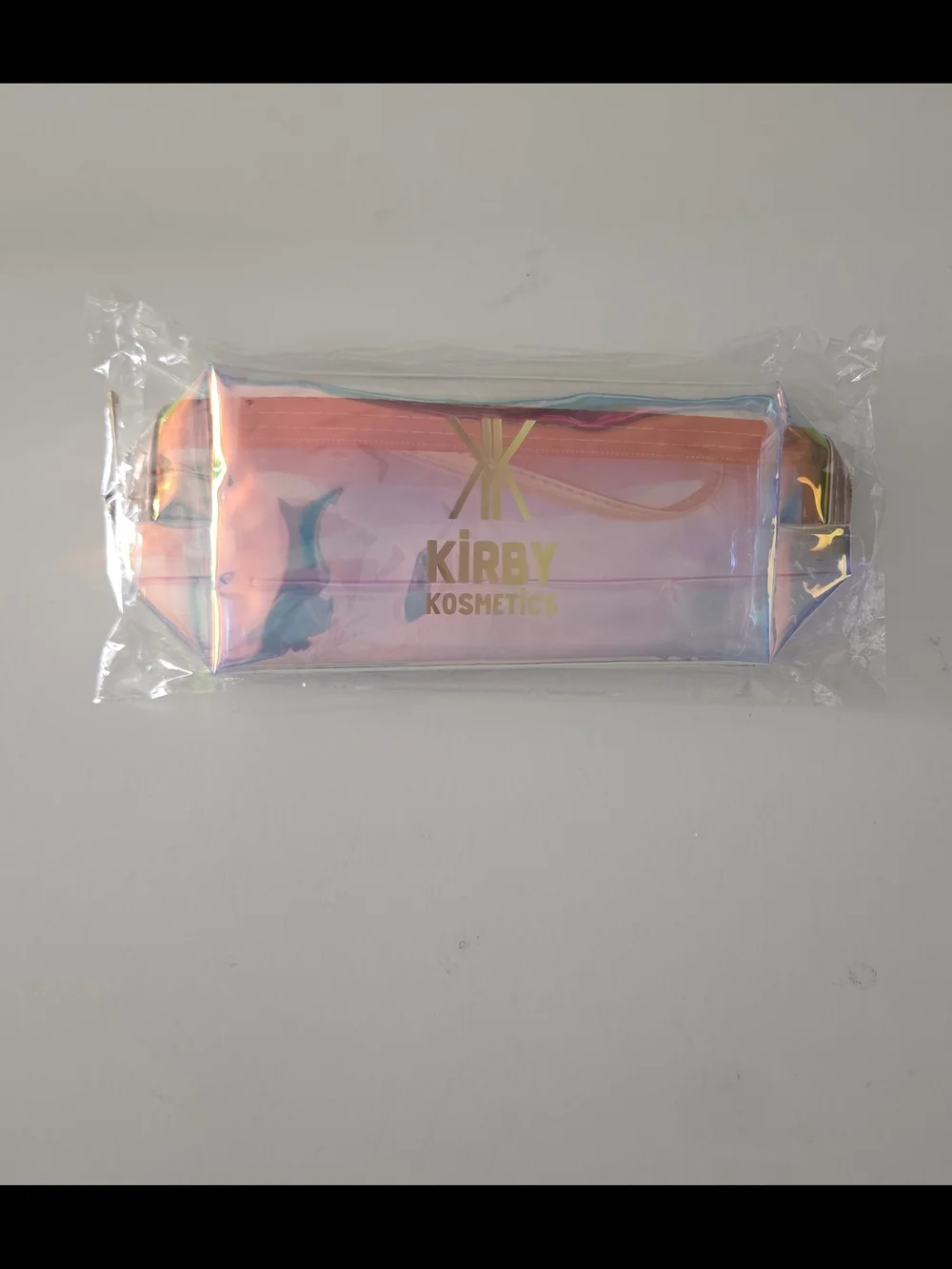 Kirby Kosmetics Clear Iridescent Plastic Zipper Makeup Bag Pouch &  Lip Oil